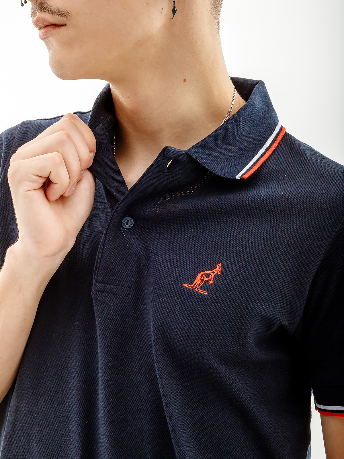 Футболка поло AUSTRALIAN 2-STRIPE PIQUE' POLO S-FIT LSUPO0004-200C 1 4