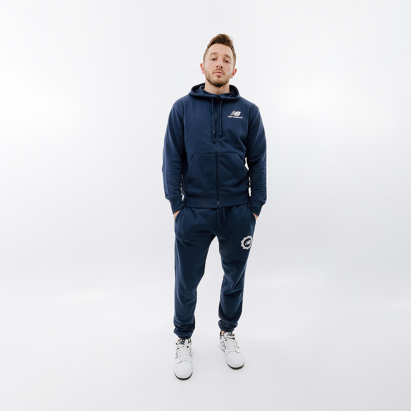 Кофта New Balance Essentials Stacked Logo FZ MJ31536NNY