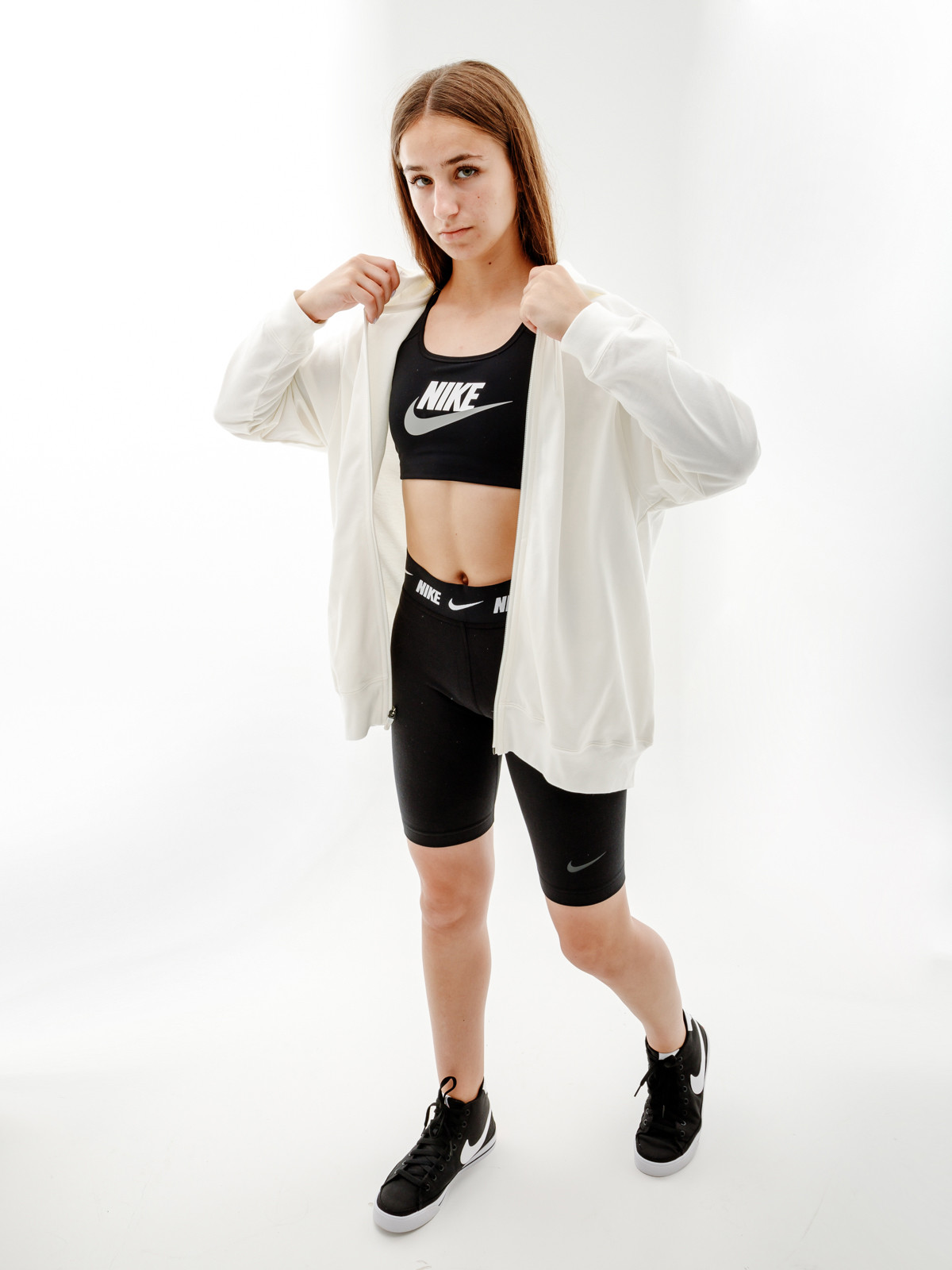 Кофта Nike W NSW JRSY OS FZ HOODIE DM6415-133