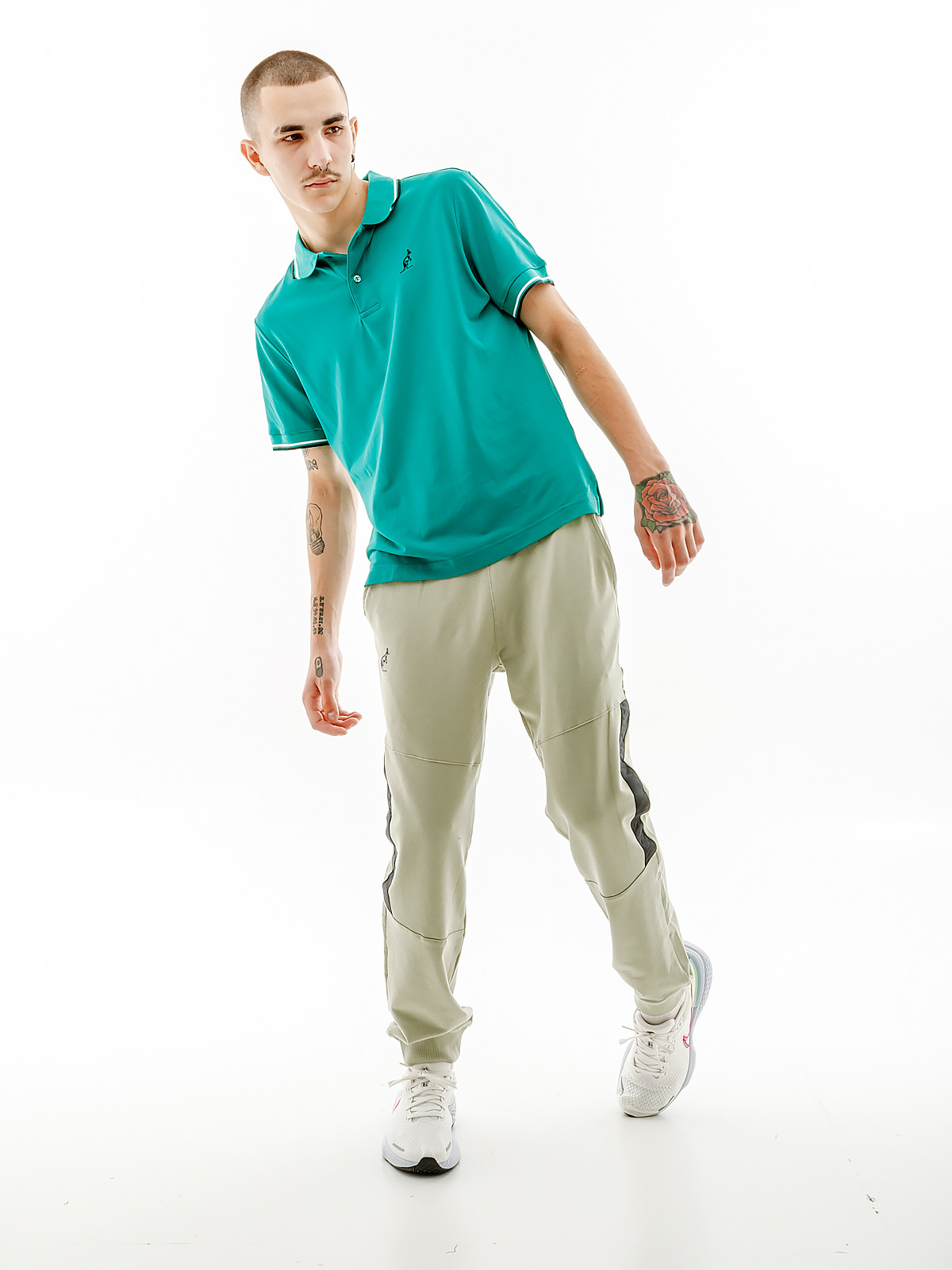 Футболка поло AUSTRALIAN TWO-STRIPES POLO TECH PIQUE' R-FIT LSUPO0006-913A 1