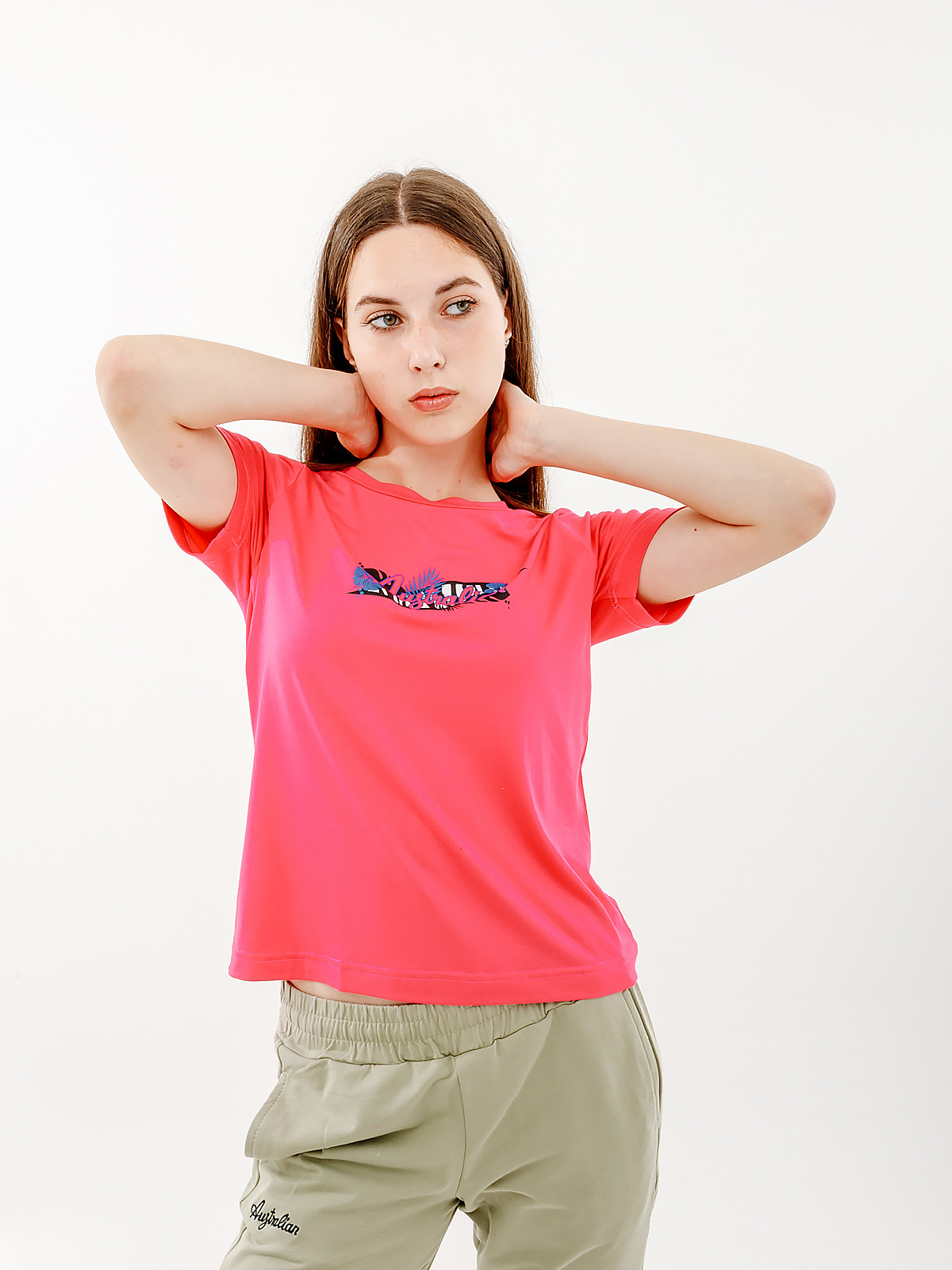 Футболка AUSTRALIAN LOGO FLOWERS TEE JERSEY V LSDTS0027-227