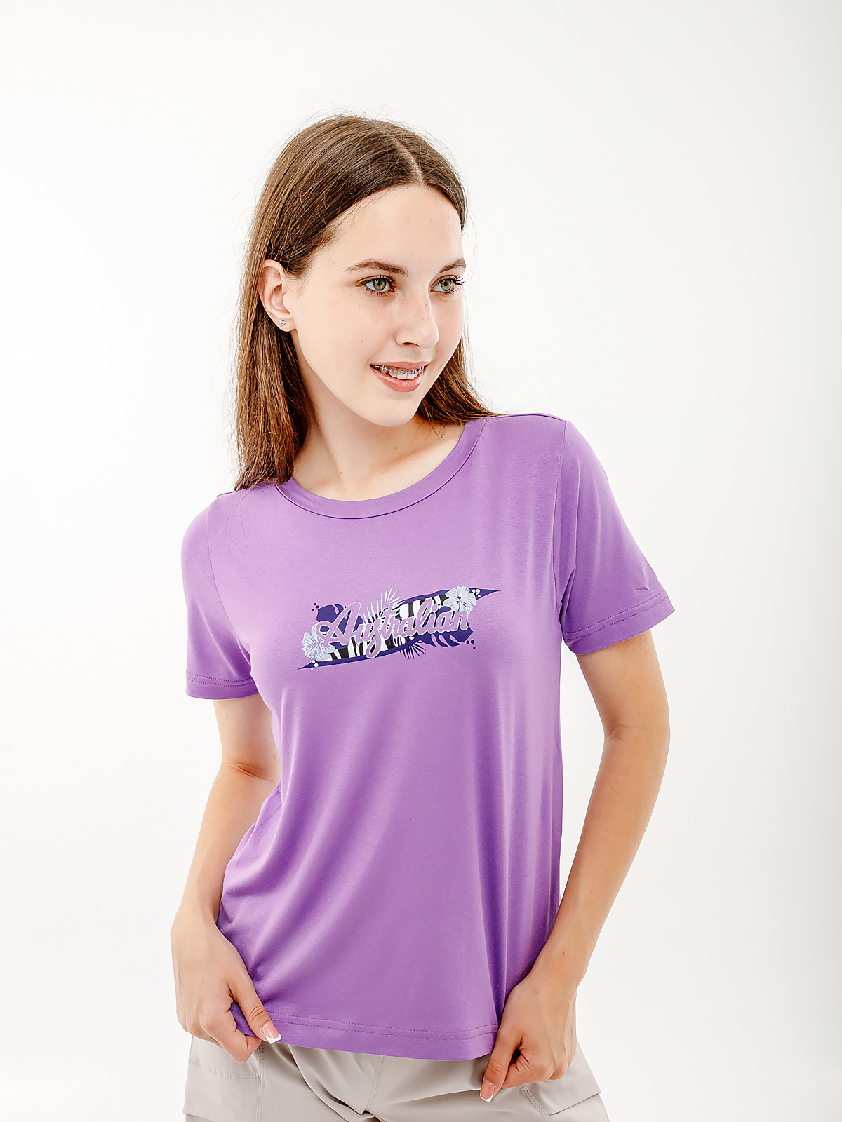 Футболка AUSTRALIAN LOGO FLOWERS TEE JERSEY V LSDTS0027-768