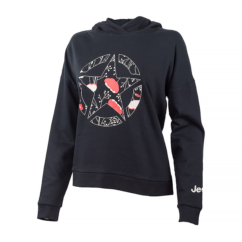 Кофта JEEP HOODED CROPPED SWEATSHIRT STAR Botanical Print O102607-B000