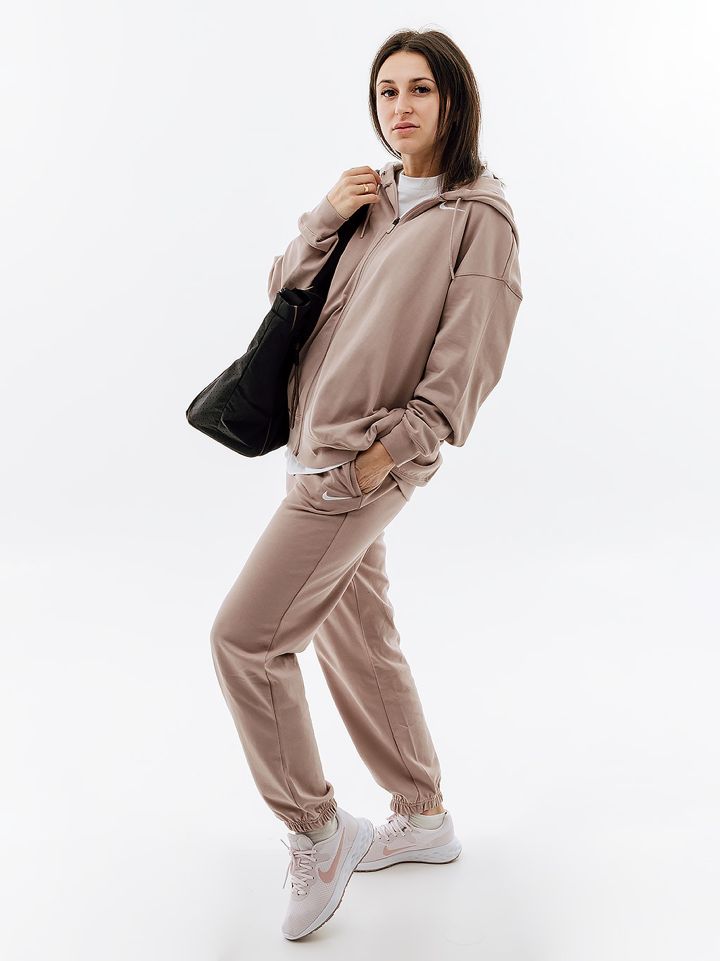 Кофта Nike W NSW JRSY OS FZ HOODIE DM6415-272