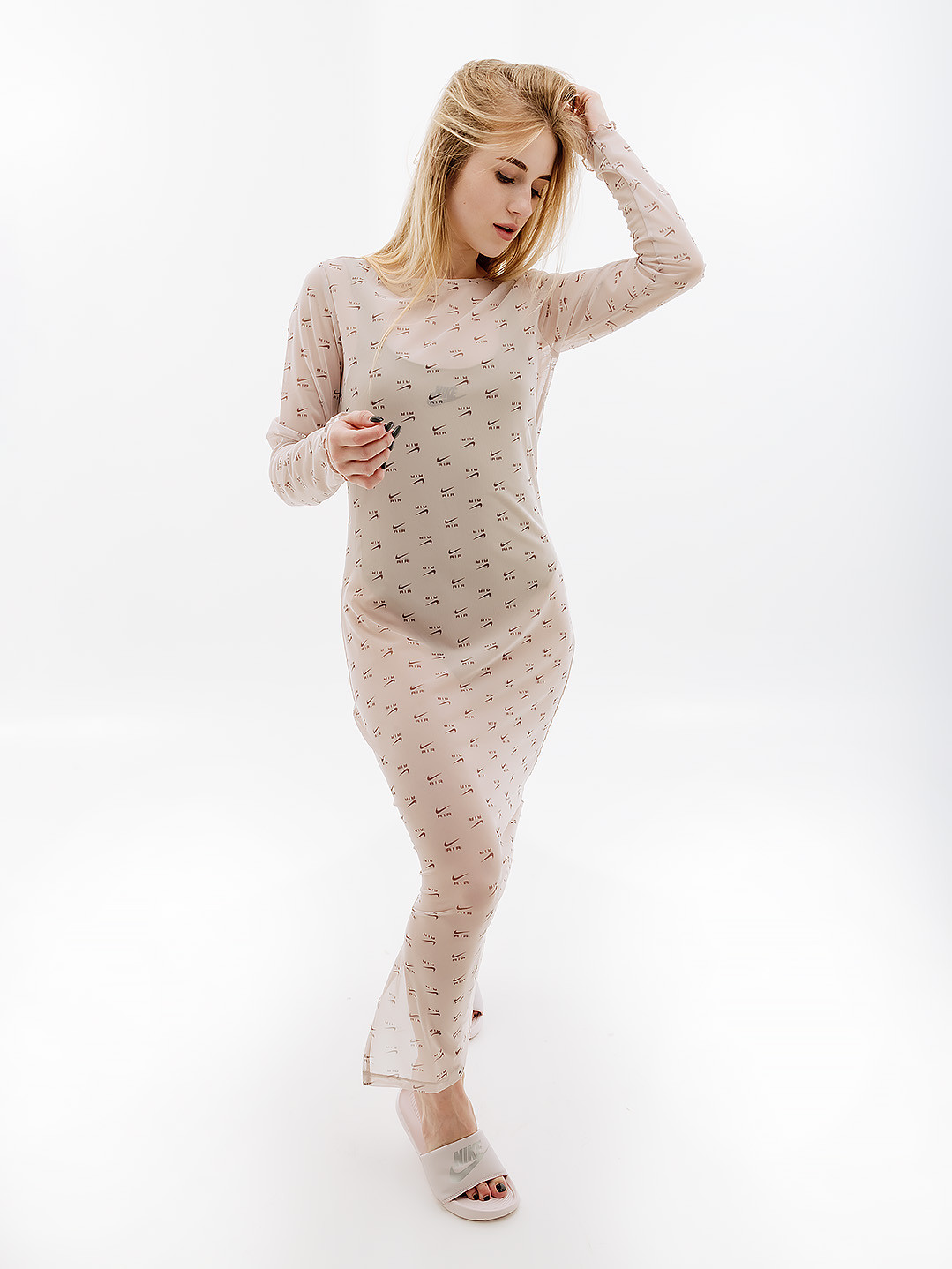 Сукня Nike W NSW AIR AOP MESH LS DRESS DV8249-292